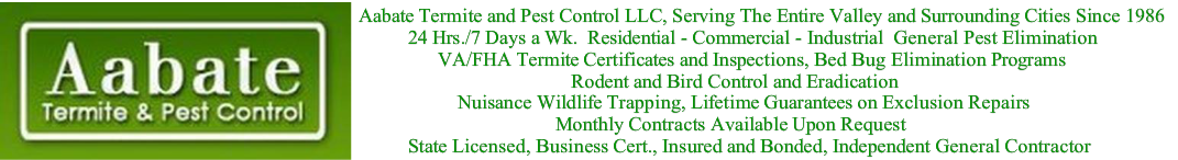 24hrs. 7 Days a Wk. Complete Pest Control Service